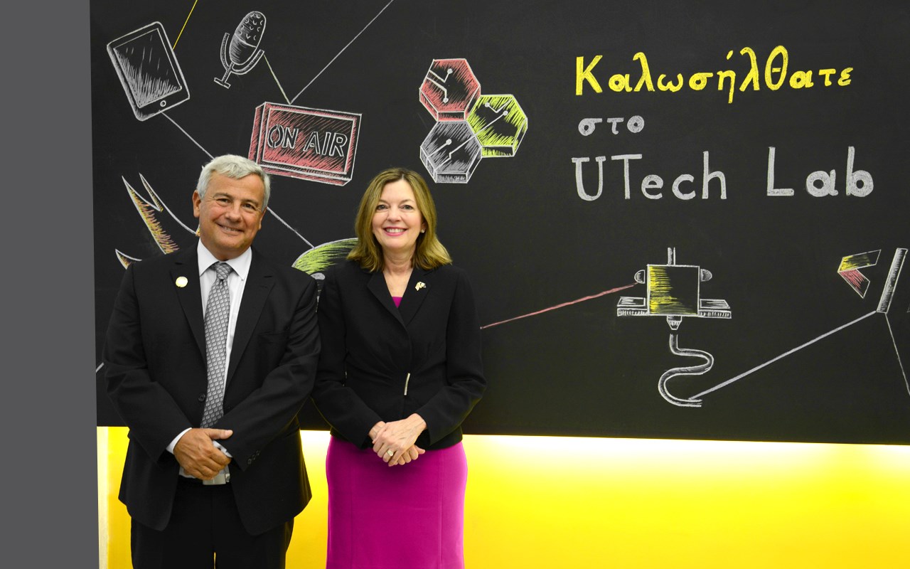 Marie Royce, Assistant Secretary of State for Educational and Cultural Affairs, in the UTech Lab