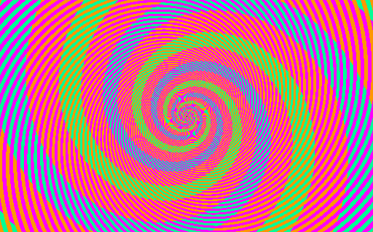 Brain games: Spiral color illusion