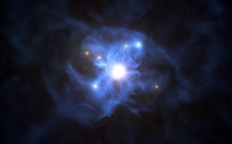 Γαλαξίες παγιδευμένοι στον «ιστό» μιας γιγάντιας μαύρης τρύπας