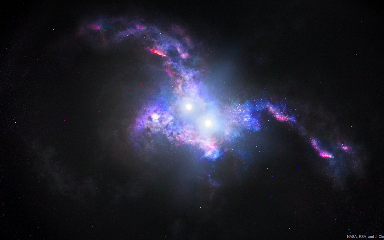 Διπλά κβάζαρ σε συγκρουόμενους γαλαξίες